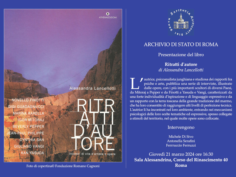 PLEF - A Roma la presentazione di "Ritratti d'Autore" di Alessandra Lancellotti