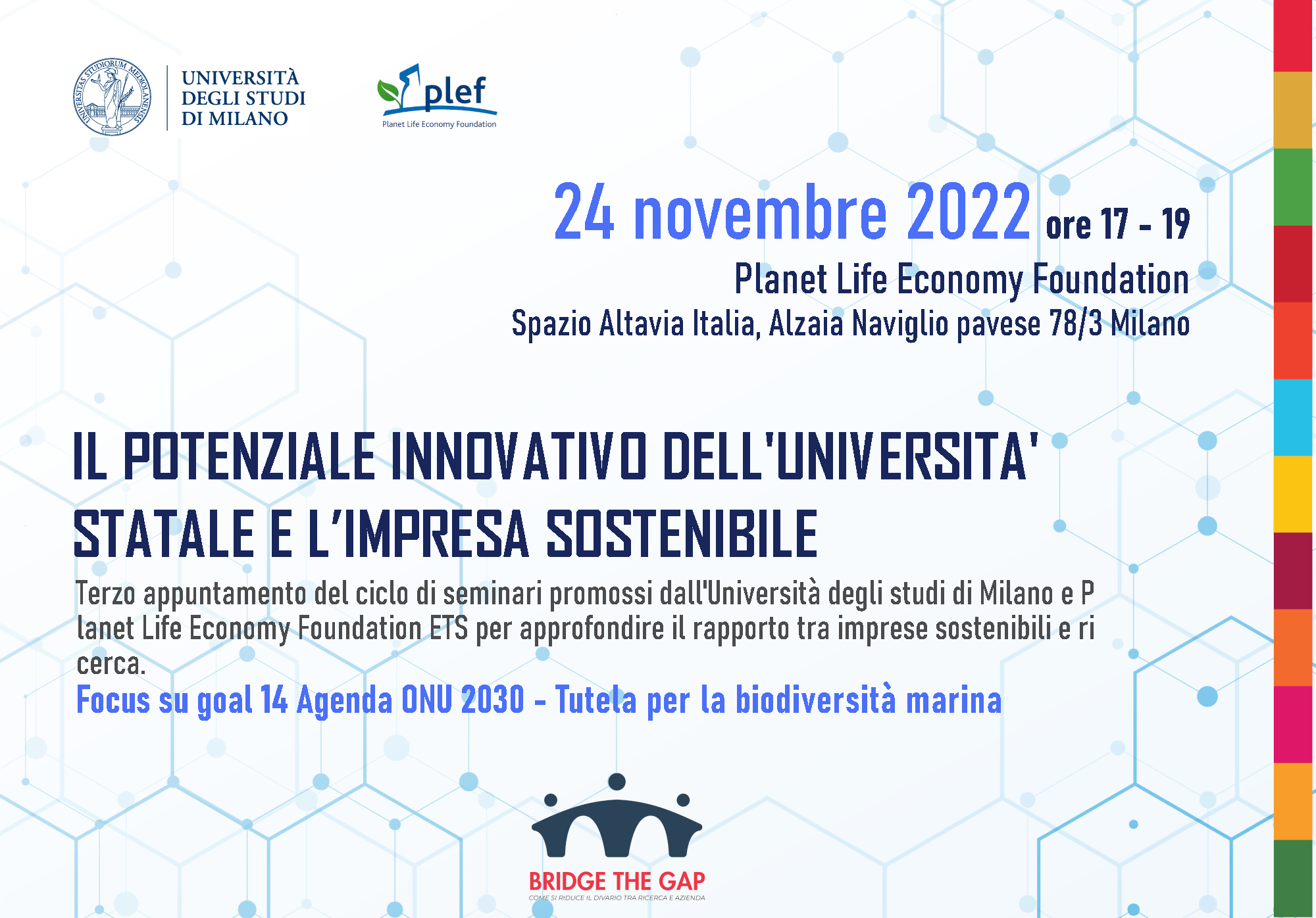 PLEF - Seminari PLEF - UNIMI: Focus su conservazione e utilizzo delle risorse marine (SDG 14)