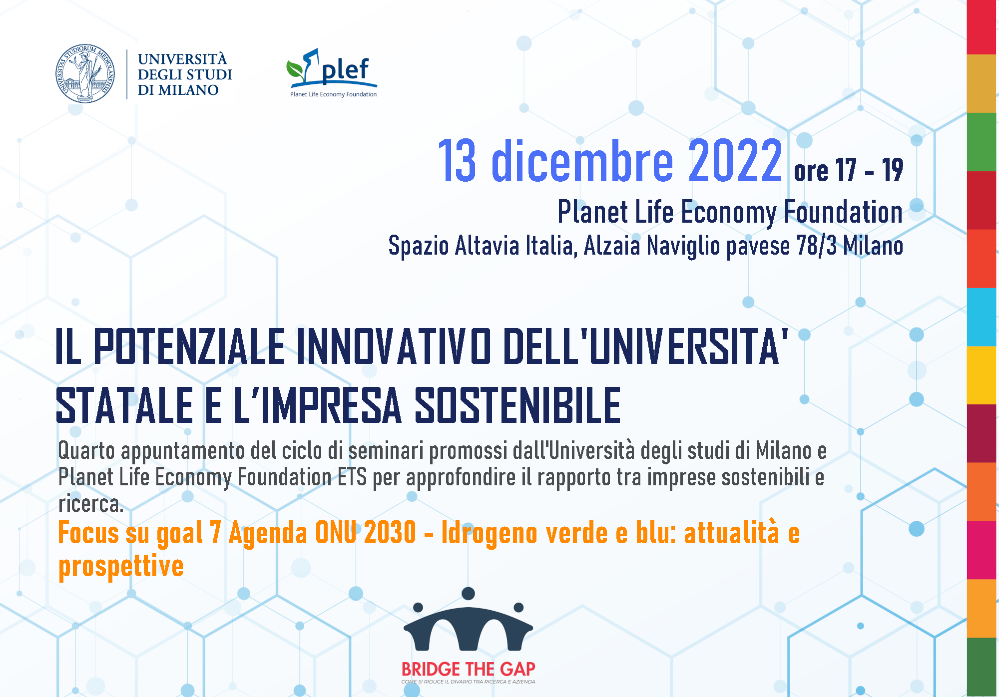 PLEF - Seminari PLEF - UNIMI: Focus sull'Idrogeno (SDG 7)