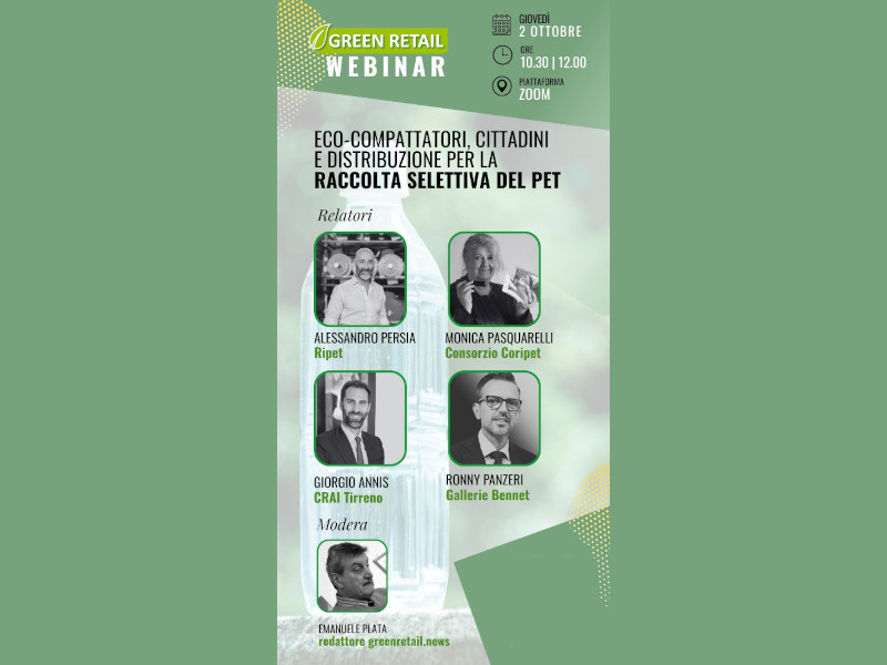 PLEF - Webinar "Eco-compattatori, Cittadini e Distribuzione per la raccolta selettiva del PET"