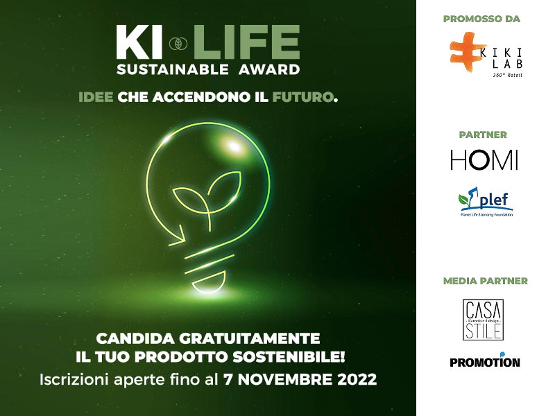 PLEF - Aperte le candidature per il KiLife Sustainable Award 2022!