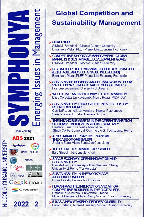 PLEF - Competizione globale e Management della Sostenibilità: 4 articoli PLEF nella rivista Symphonya 