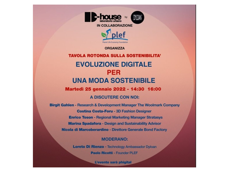 PLEF - PLEF insieme a D-House per mostrare esempi di Evoluzione digitale per una moda sostenibile