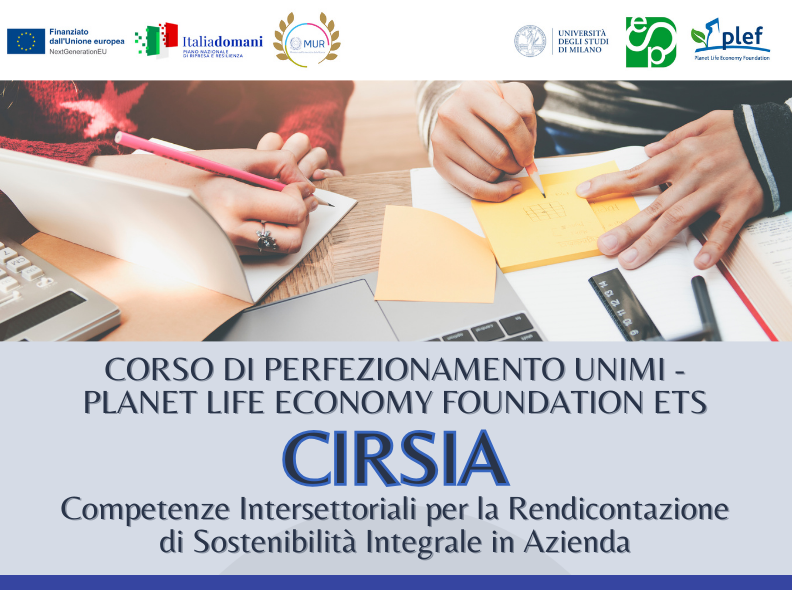 PLEF - Pubblicato il bando per il corso UNIMI - PLEF sulle competenze intersettoriali per la rendicontazione di sostenibilità d'impresa