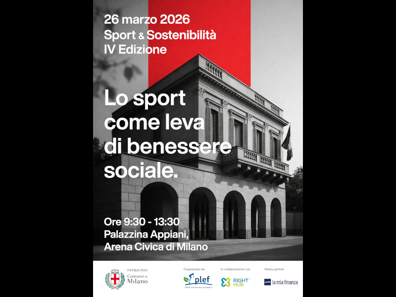 PLEF - Sport&Sostenibilit&agrave; - IV&nbsp;Edizione: Lo sport come leva di benessere sociale
